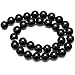 PLTbeads 12mm Black Onyx Agate Smooth Round Shape Natural Gemstone Loose Beads for 1 Strand per Bag Approxi 15.5 inch 32pcs Jewelry Making
