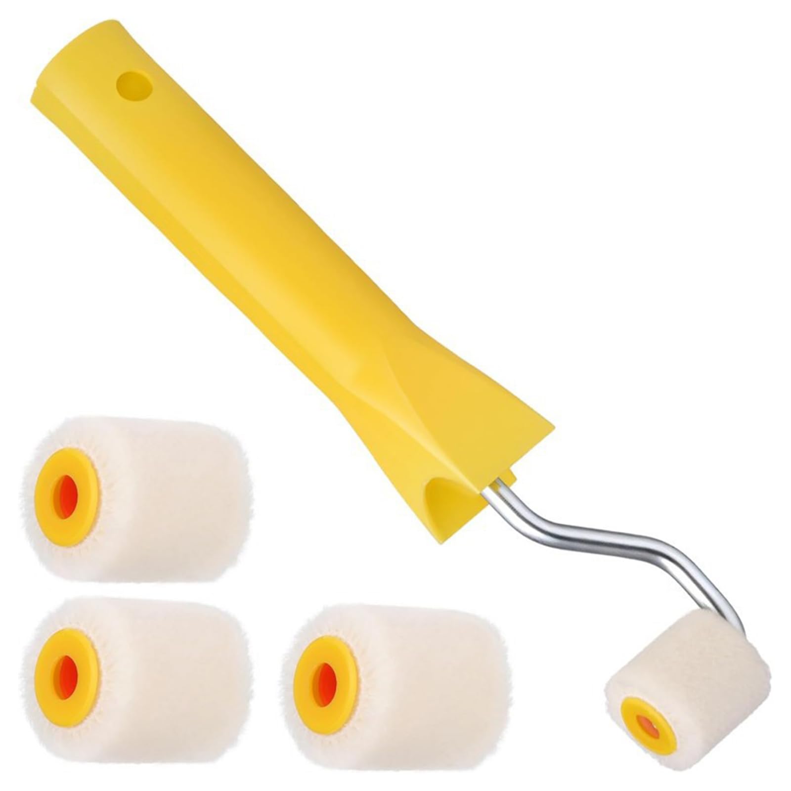 Efficient Touch Paint Rollers 1Inch Small Brush Head Roll Brush for Smooth Trim Edges and Corner Applications Touch Trim Edges Painting Tool