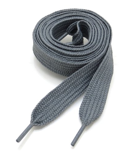 Image of BUCKLE CITY Thick Flat 3 /4 inch Wide Shoelaces Solid Color Strings for All Shoe Types - Chunky Fat Laces for Sneakers, Boots