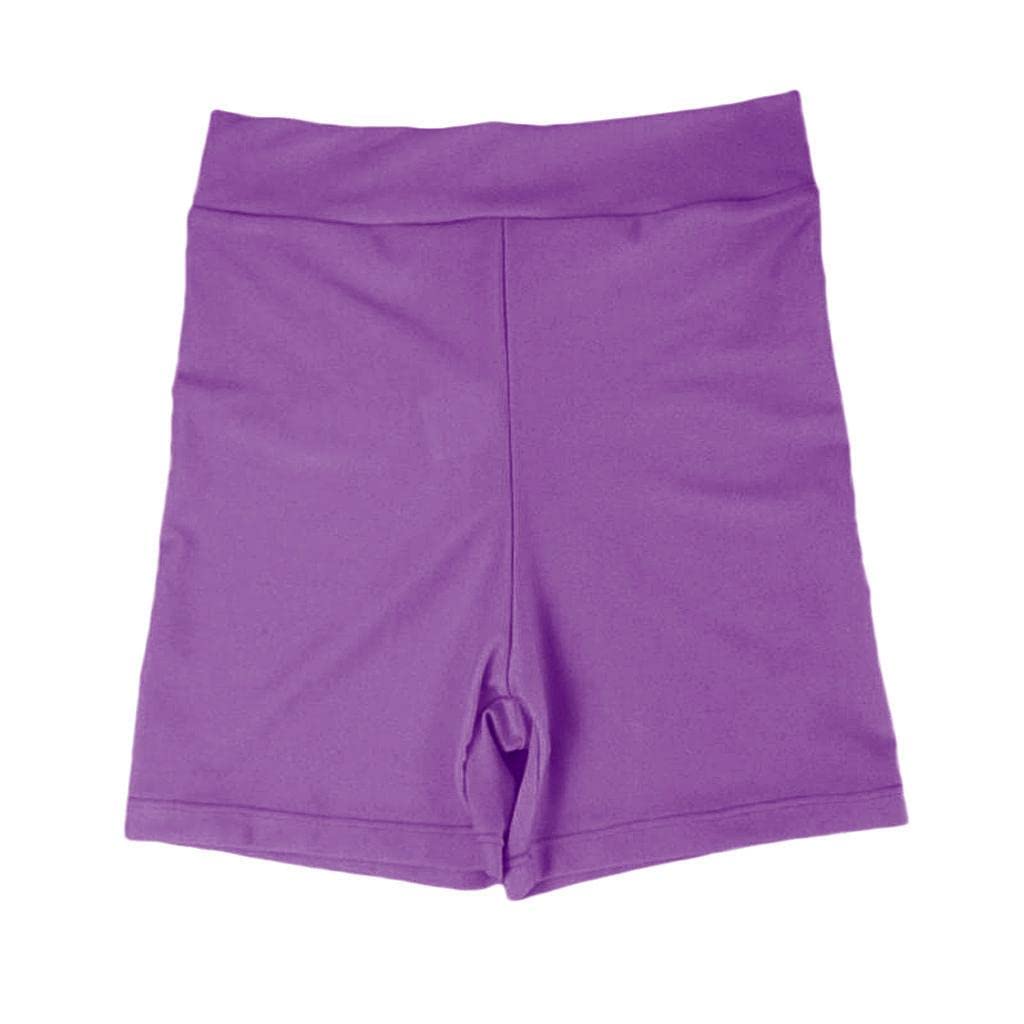 URJIX™ Women Stretch Spandex Gym Gym Skinny Mini Shorts Hot Pants 3XL Dark Purple-image-19