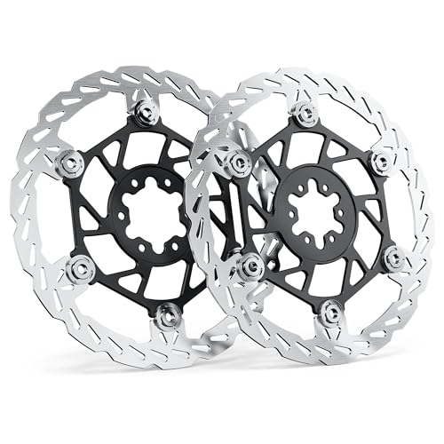 Floating Disc Brake Rotor(220mm),Aircraft Aluminum Core,Stainless Steel MTB Brakes Rotors with 6-Hole,Thickness 2.3mm,for Talaria Sting,Sur-Ron Light Bee X LBX,Segway X160/X260(1 Set)
