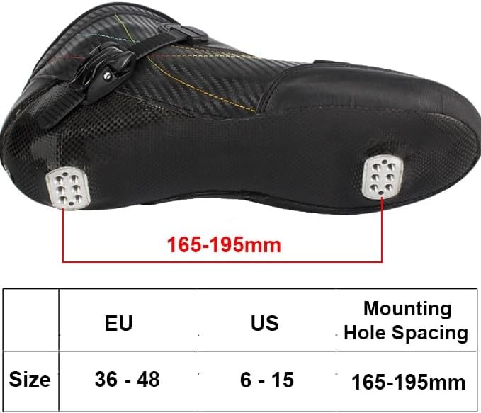 ZICO Professional Speed Skates Shoes Indoor and Outdoor Carbon Fiber Adult Mens and Womens Skates, 4Wheels Single Row Roller/Inline Skates Shoes,Racing Skates for Unisex Wheels Size 110mm