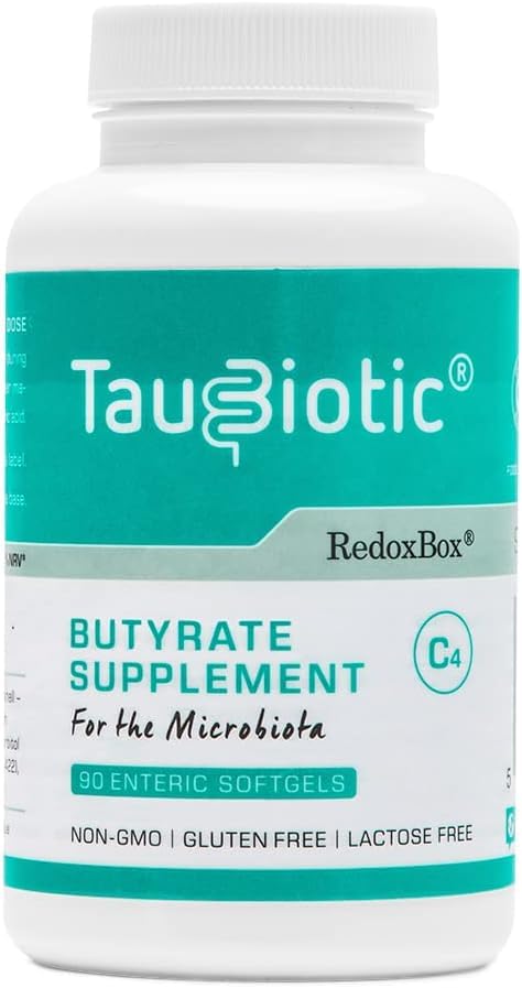 TauBiotic von RedoxBox Butyrate (Tributyrin 500 mg) für Mikrobiota Nahrungsergänzungsmittel - 90 Enterische Weichkapseln