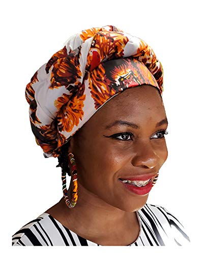 African Print Modu Hat - Pre-tied Head wrap