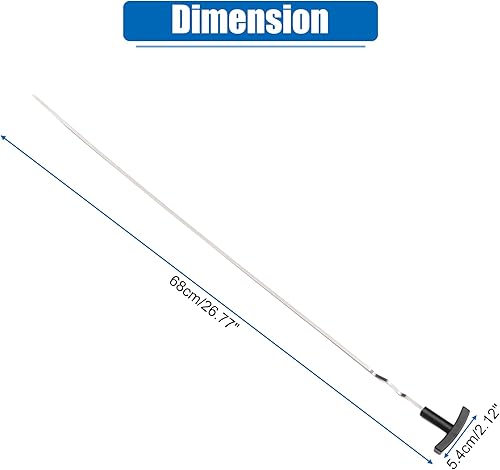 Miniatura 7 de X AUTOHAUX Barra de medición de nivel de aceite del motor para Ford F-250, F-350, F Super Duty 1994-1996, 1018234303091114, negro