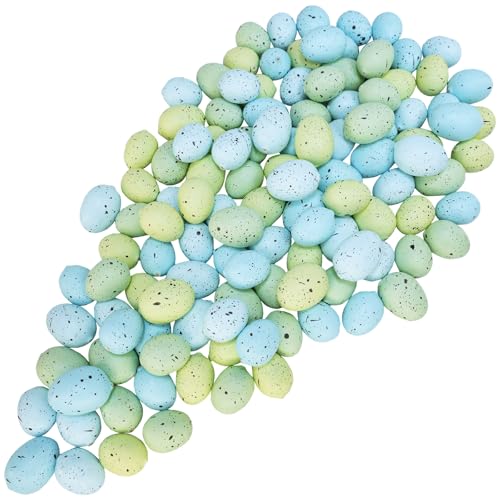 Huevos de Pascua artificiales Winlyn de espuma verdes y azules 2