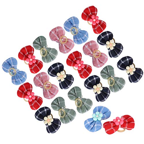 KTM Healthcare® Dog Bows, Durable Hair Accessories Cute Bowknot Puppy Dog Headwear Pet Grooming Products with Rubber Bands for Cats Dogs