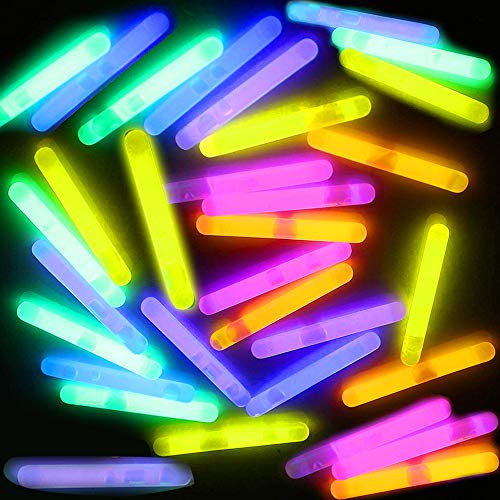Adoreco 120Pcs Mini Glow Sticks Bulk with 6 Colors, Fishing Float, Glow in The Dark Mini Sticks, Light up Glow Sticks, Glow Mini Stick, Glow Sticks Party