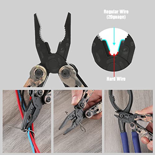 Mossy Oak Multi-Tool - 13 In 1 Multi Function Pliers - Folding Pocket Tool With Sheath, Camo - Portable Pocket Knife For Outdoors, Survival, Camping, Fishing, Hunting, Hiking #TOP3