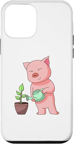 iPhone 12 mini Pig Working in Garden Hobby Gardener Sow Case