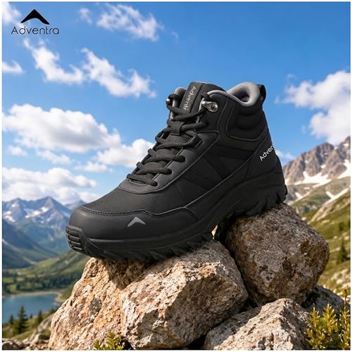 Image of Men Mid Ankle Hiking Shoe | Anti-Skid Rubber Sole | Lowland Hiking and Mid Mountain Trails | EH900