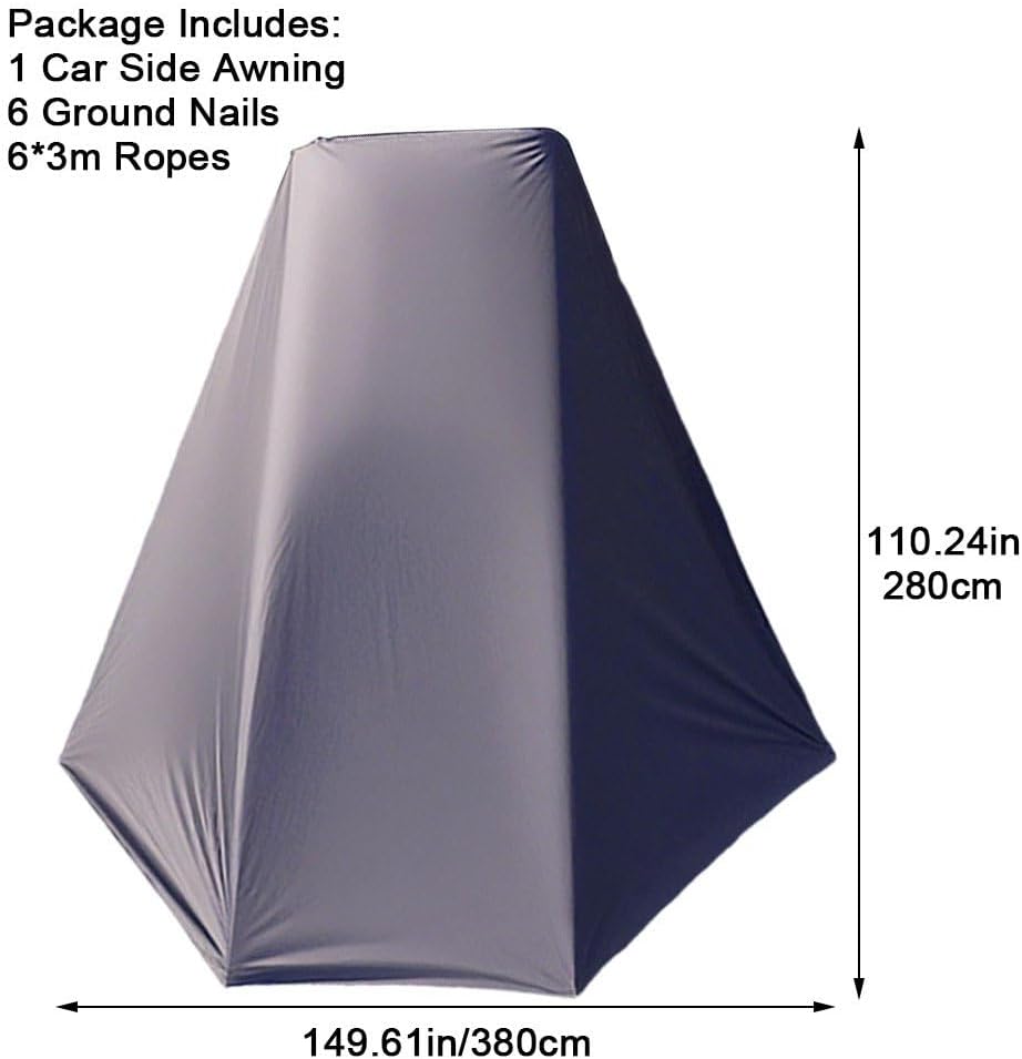 Car Awning Camping SUV Sun Shelter Waterproof Tent Canopy Anti-uv for Van Campervan Truck Vehicle