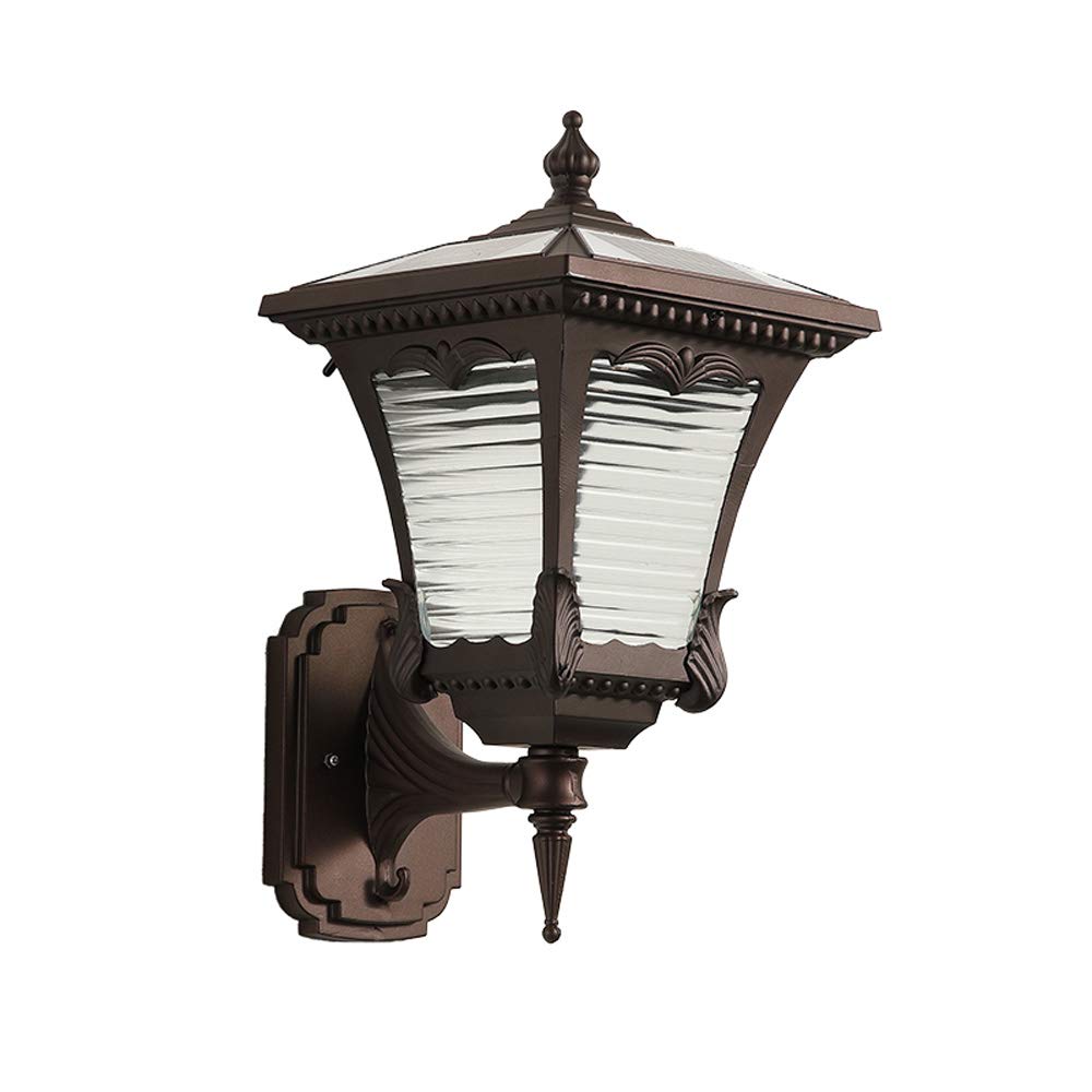 Applique solaire étanche en verre et LED pour illuminer un jardin industriel et rétro