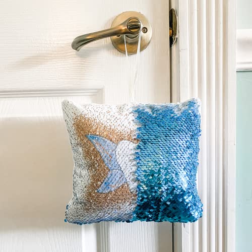 Image of Tooth Fairy Pillow Kit for Girls and Boys - Tooth Fairy Evidence Kit with Tooth Fairy Bag - Multi Color Reversible Sequin and Large Pocket - Tooth Pillow with Letter & 2 Customizable Certificates