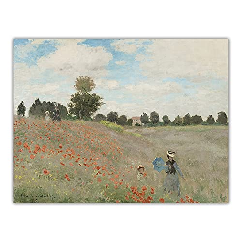 Broderie diamant Monet kit peinture 5D adultes canevas strass coquelicots Argenteuil 30x40