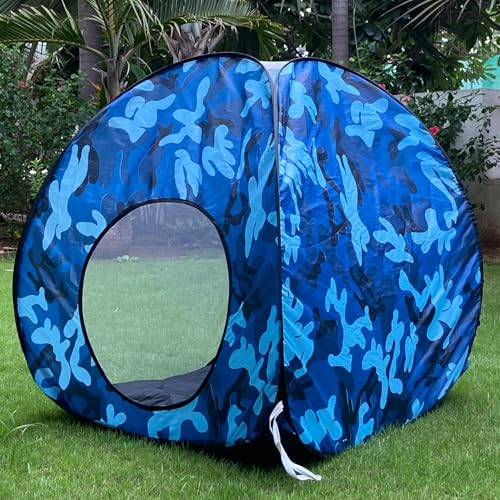 Image of Play House Foldable One Side Round Tent House for Kids Lightweight and Portable |Foldable Tent House for Kids Activity Indoor Outdoor |Play Tent House for Multi Purpose (Multi Color-Jungle)
