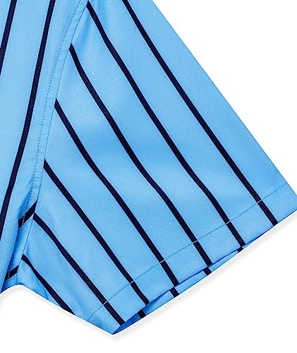 WENTTUO Men's Hawaiian Shirt Short Sleeve Button Down Tropical Summer Beach Casual Shirts Light Blue - image 6