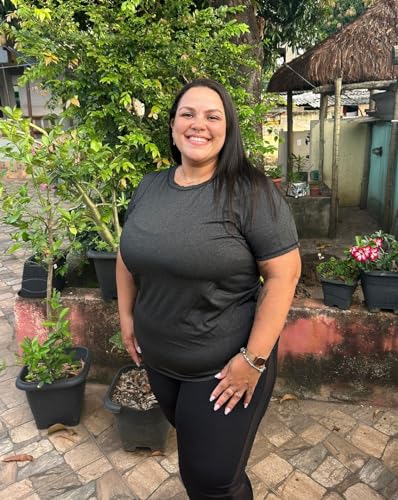 COOTRY Women's Plus Size Workout Tops Loose Fit Short Sleeve Athetic Running Yoga Shirts3