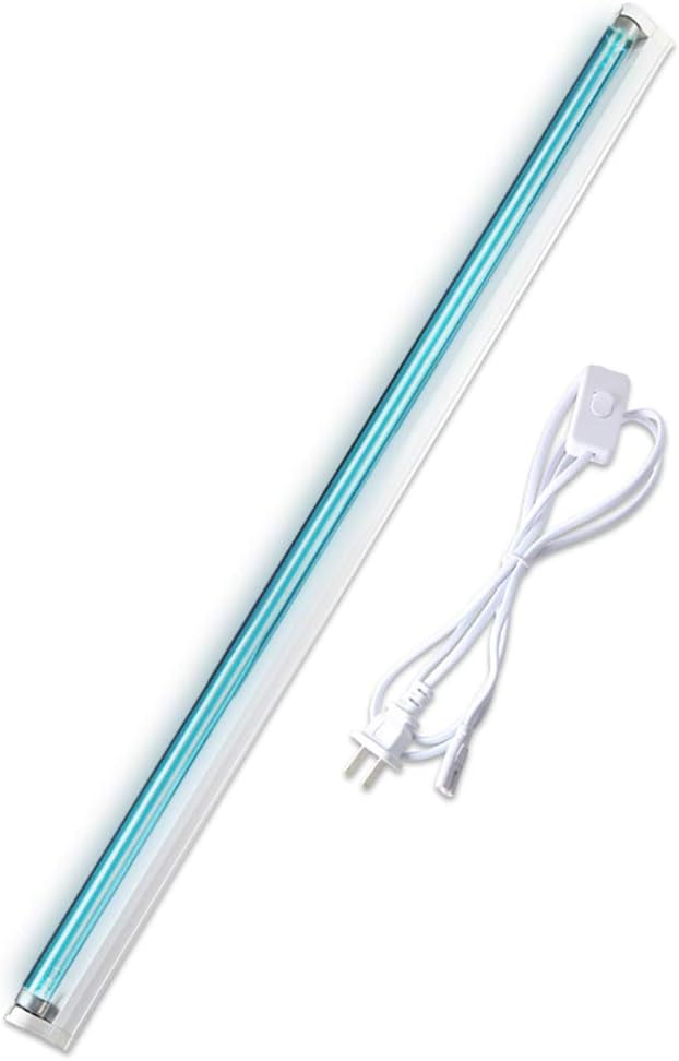 RXBFD UV Disinfection Germicidial Ultraviolet Lamp-Ozone Sterilization Light Remove Formaldehyde Eliminate Mites Remote Control Timer Air Purifier (White, Standard Size)