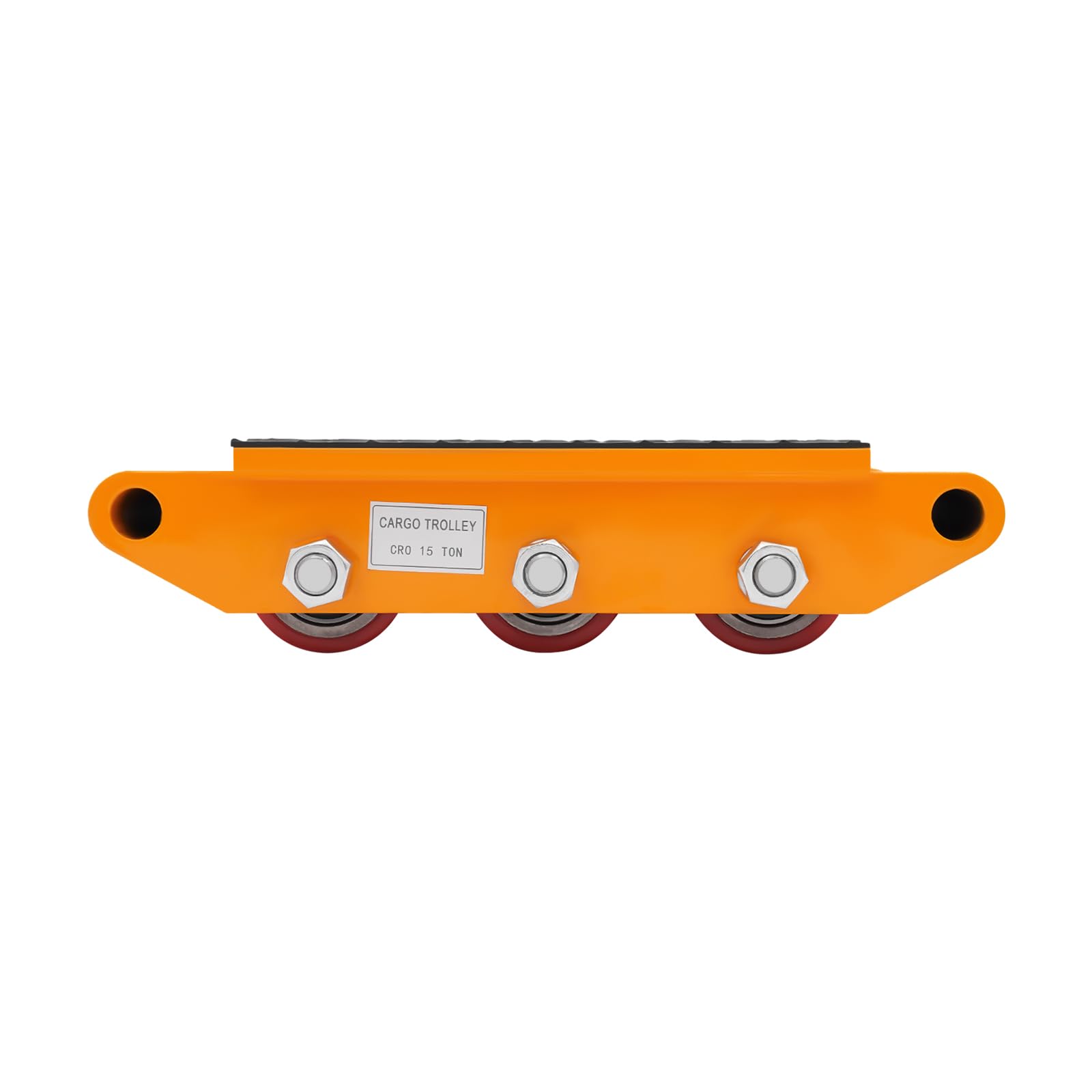 15T Transportroller, 38.5 x 27.5 x 9CM Legierter Stahl Gelb Panzerrollen Schwerlastfahrwerk Industrieroller Transportfahrwerk mit 9 PU-Richtungsräder für Maschinen Möbel Geräte Baustellen