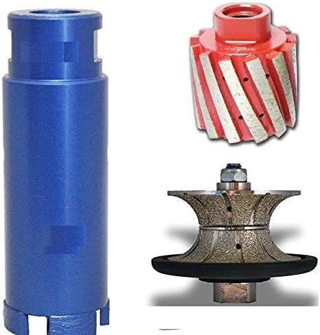V10 (3/8") Full Bullnose Diamond Vacuum Brazed Hand Profiler/Router Bits 2-Inch x 1-5/8-Inch Zero Tolerance Diamond Drum Wheel/Profiler core drill bit Granite concrete counter top sinkwork cut