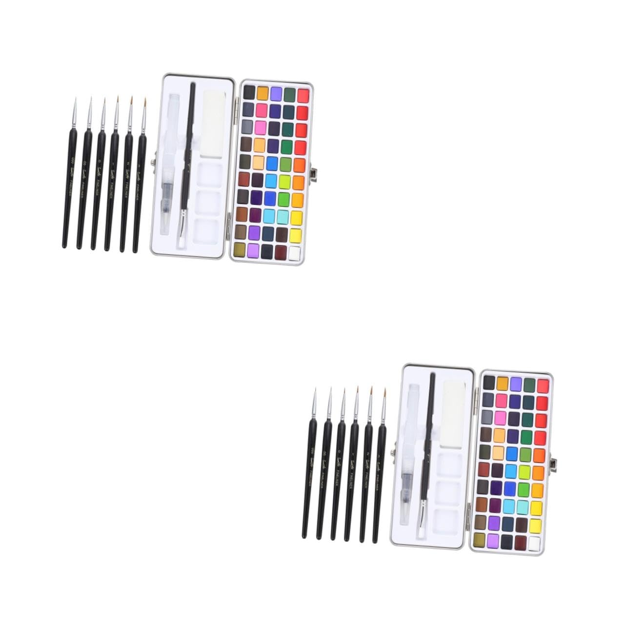 Gadpiparty 2 Set Acquerelli Professionali Solido Kit per Pittura Acquerello Portatile Colori Vivaci Confezione con per e Principianti
