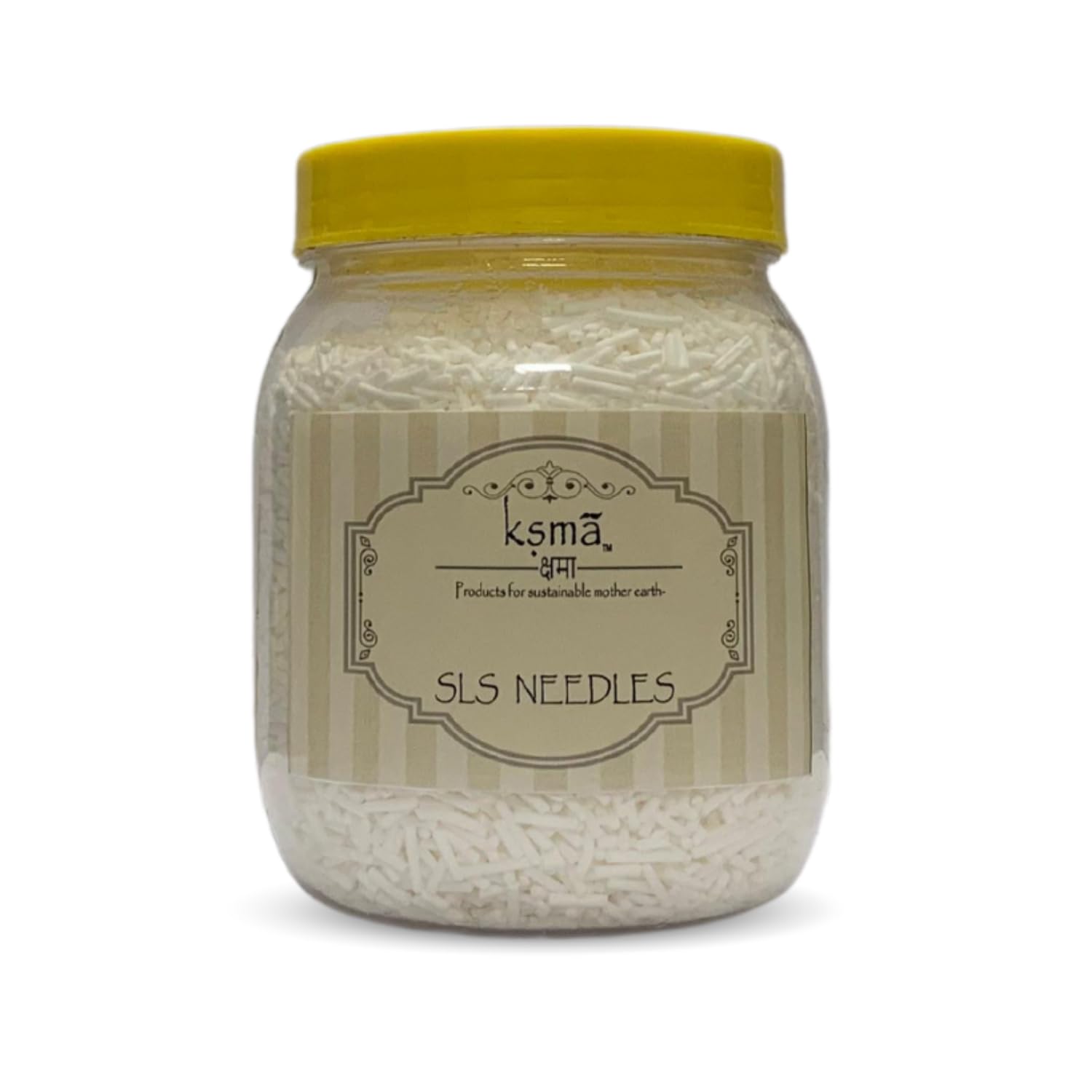 Ksma Sodium Lauryl Sulphate Needles 250g (SLS Needle) for Soap Making, Shampoo, Cosmetics, Moisturizer, Lotion Making, Domestic Use & DIY Personal Care for Face, Hair, Skin & Body