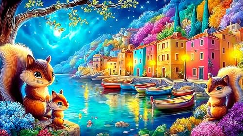 Puzzle de 1000 piezas Ciudad Estrella, juego educativo clásico de 75x50 cm para niños mayores