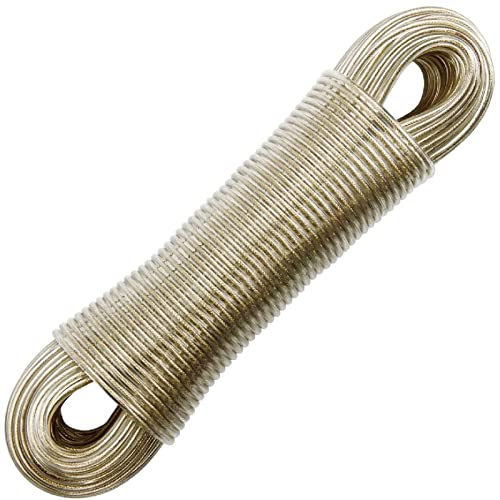 Corde a Linge Exterieur 20m, Corde à Linge, Fil Etendoir Linge Exterieur, Fil a Linge Extérieur, Corde à Linge avec Noyau en Acier pour l'Extérieur pour...