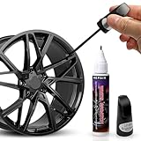 TUTUDOW Gloss Black Car Rim Touch Up Paint, Quick And Easy Wheel Scratch Repair, Car Wheel Scratch Repair Touch Up Paint Pen, Universal Color Black Wheel Paint