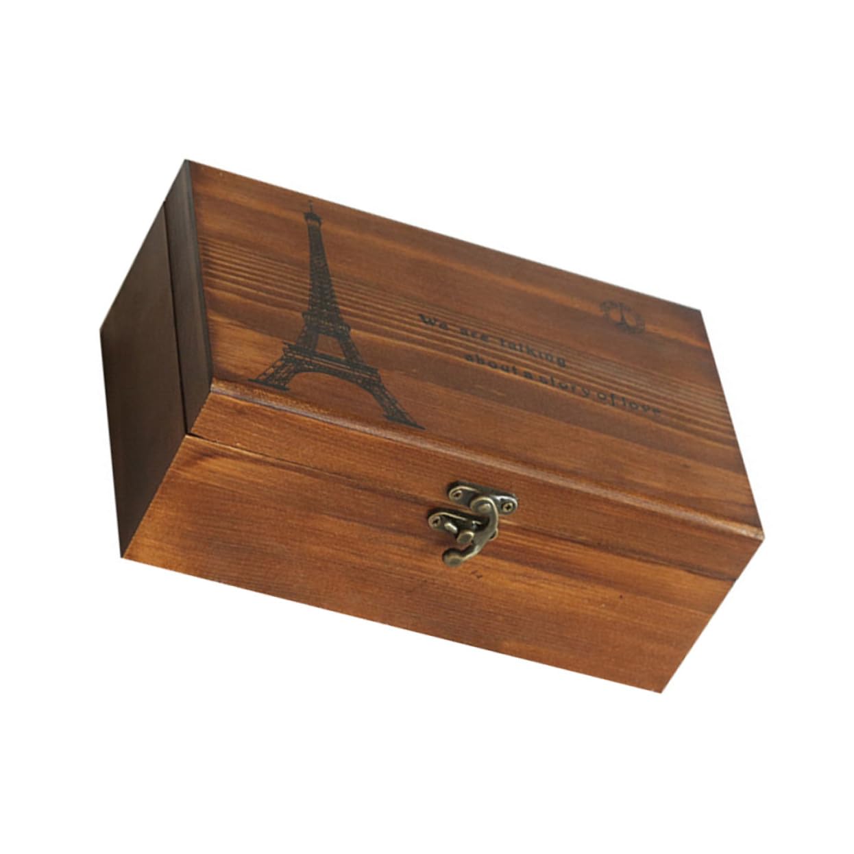 Caja de Agujas E Hilos de Madera Marrón Retro para Costura
