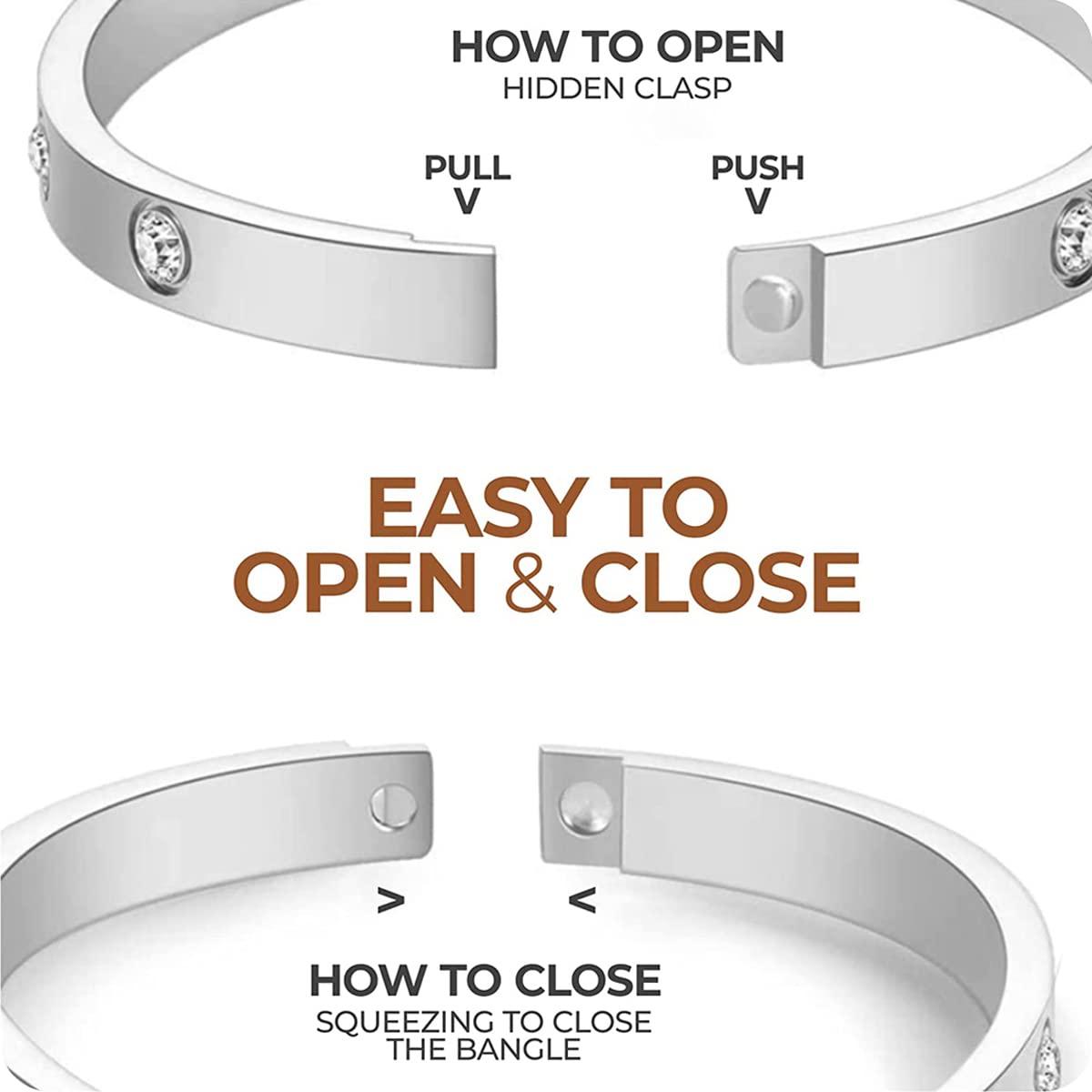 Contemporary Plated Love AD Bracelet