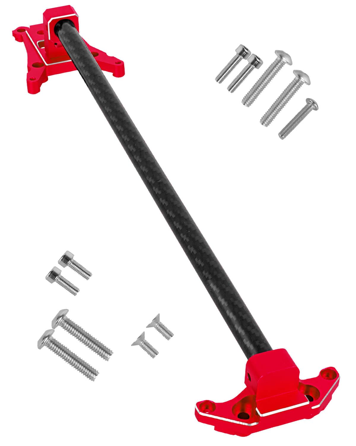 hopsupRC RC Carbon Fibre& Aluminum #6730 Chassis Brace Kit Upgrades Part for 1/10 Slash 4X4 LGG (VXL),Rustler 4WD (VXL) Heavy Duty Chassis Brace Hops