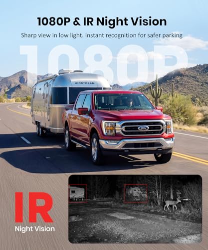 Image of AUTO-VOX 2 Solar Magnetic Wireless Backup Camera, Watch Rear and Side Views