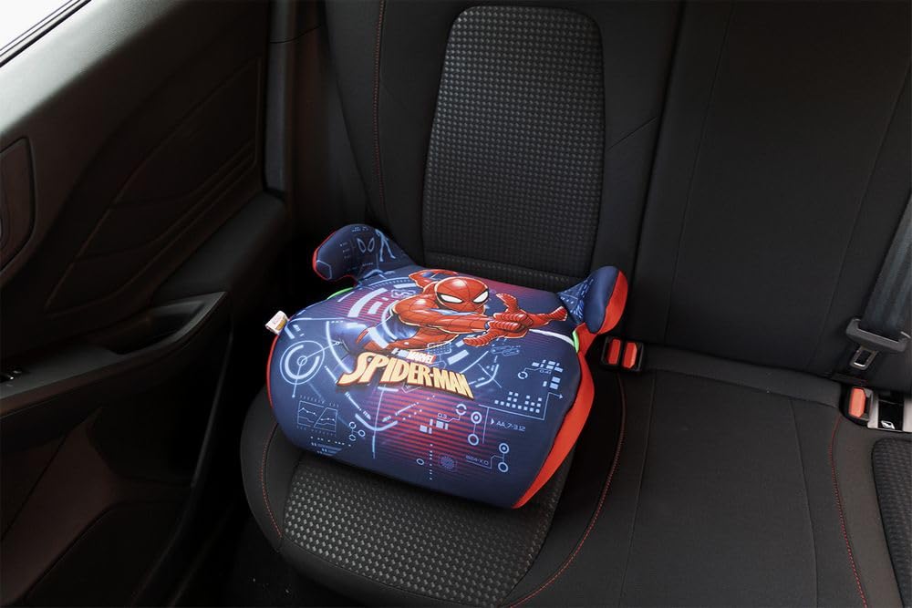 Asiento de coche infantil i-Size ECE R129. Elevador de coche para niños de 6 a 12 años, 125-150 cm, 22-36 kg (Spiderman)