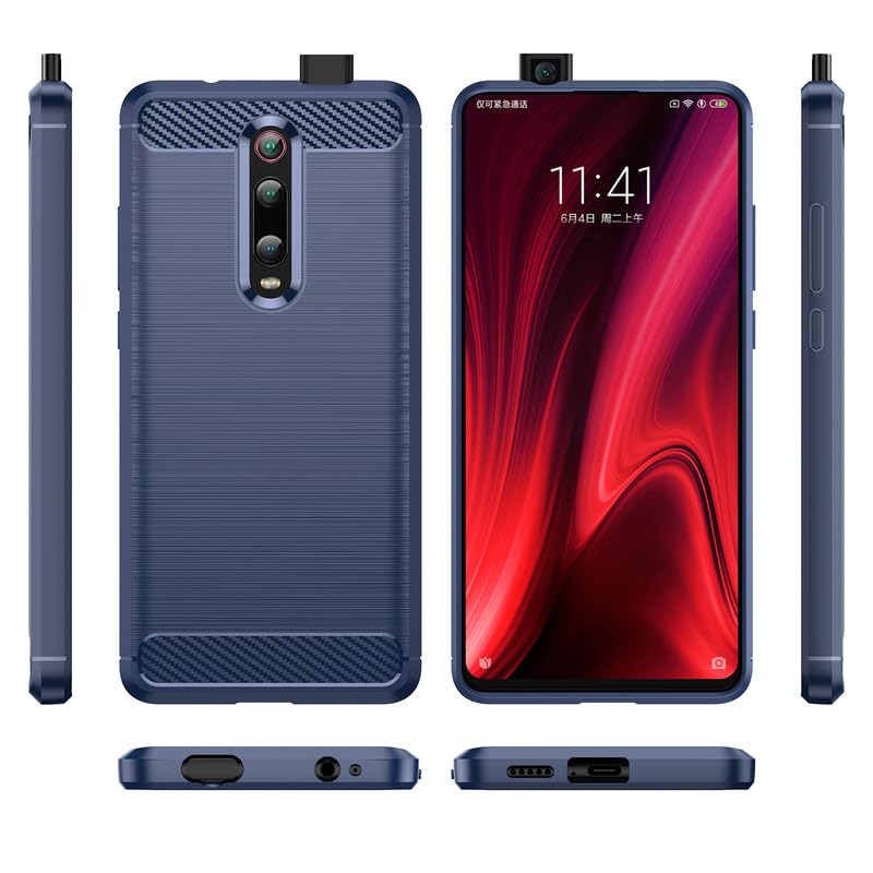 Image of Hybrid Carbon Fiber Back Case for Redmi K20 Pro / K20 (Blue)
