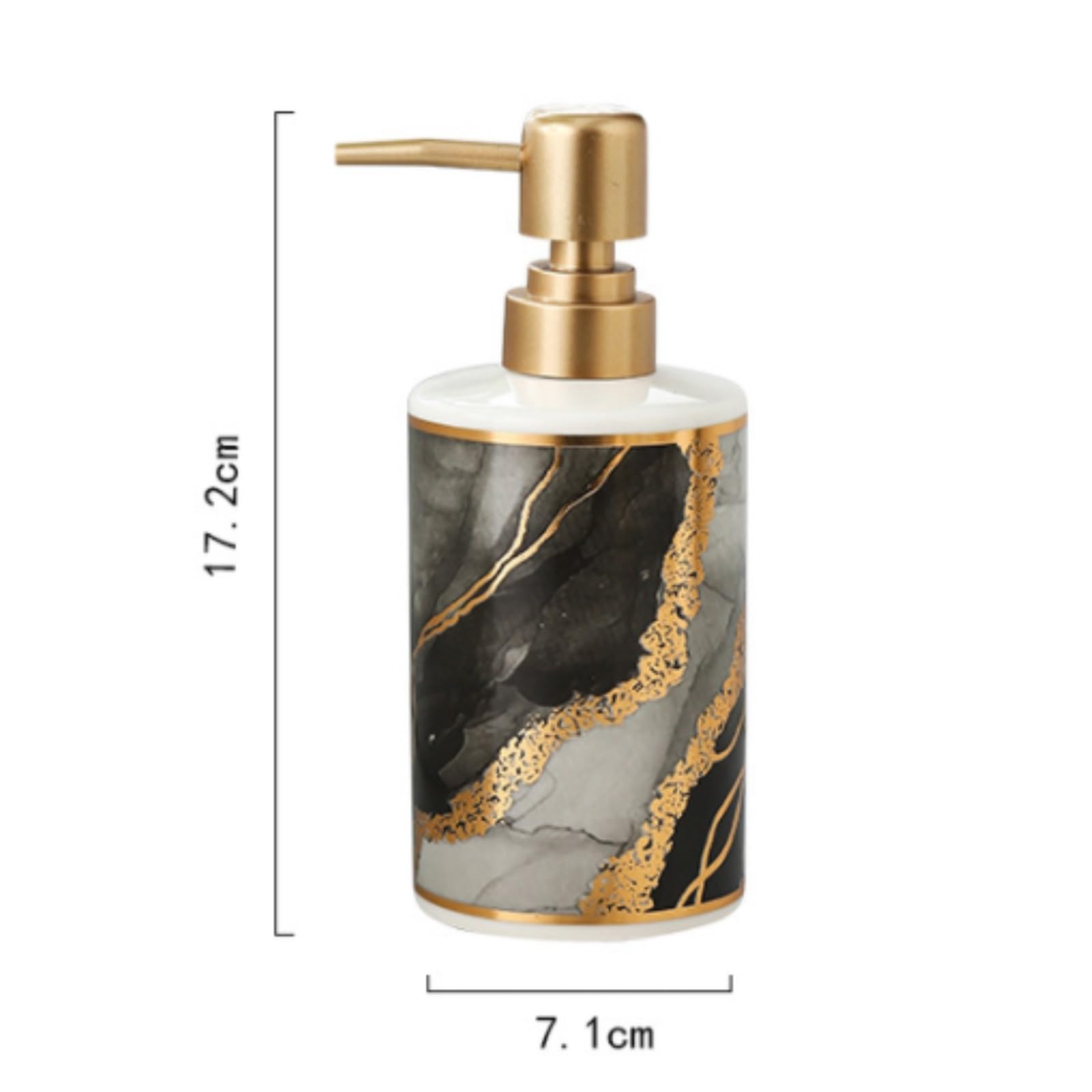 Dispenser Sapone Ricaricabile Dispenser di Schiuma Sapone in Ceramica con Pompa A Inchiostro for Arredamento Moderno Dosatore Liquido(Pink)