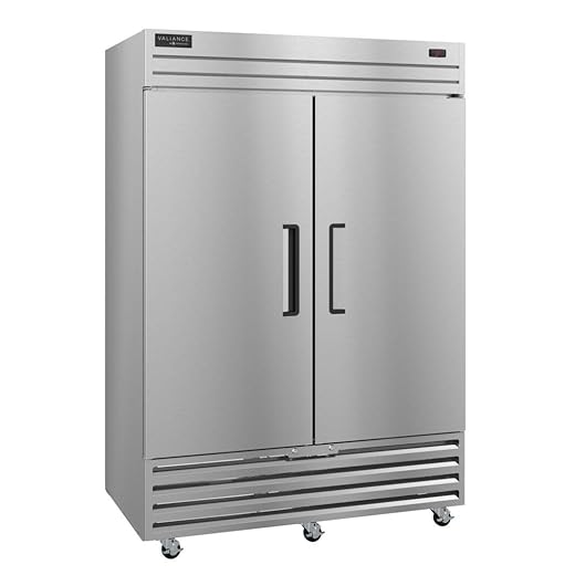 Hoshizaki VF2A-FS Valiance Commercial 2-Door Upright Freezer, Stainless Steel, 6 Shelves, LED Light, 1/2 HP