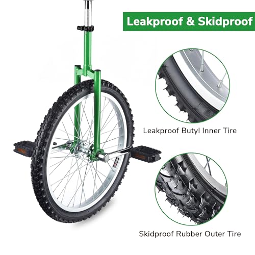 Image of AW 16 /18 /20 /24 Inch Wheel Outdoor Unicycle Adjustable Seat Exercise Bicycle | Fit Adults Kids Outdoor Sports Fitness Exercise, Various colors For Choice