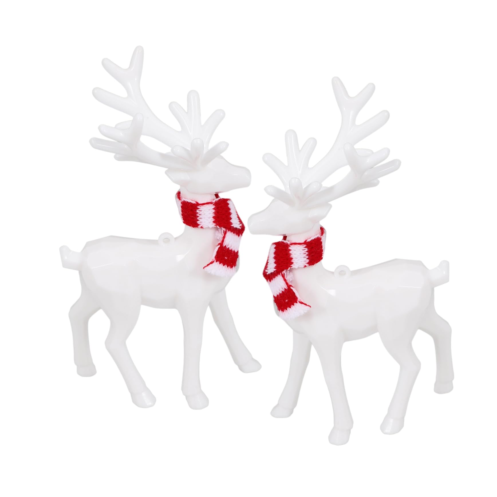 HEATSHAKING 2 Piezas Figuritas Navideñas de Reno de Acrílico Adornos Decorativos para Oficina Ciervos para Decoración Escritorio