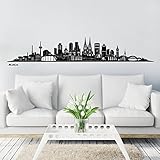 Wandkings Skyline - Deine Stadt wählbar - Köln - 125 x 20 cm - Wandaufkleber Wandsticker Wandtattoo