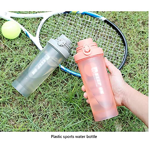 Waterfles Waterflessen met Flip Top Deksel Sport Waterfles Plastic Waterflessen voor Camping Buitensporten Wandelen Kantoor Fles (kleur: Roze) - Image 8