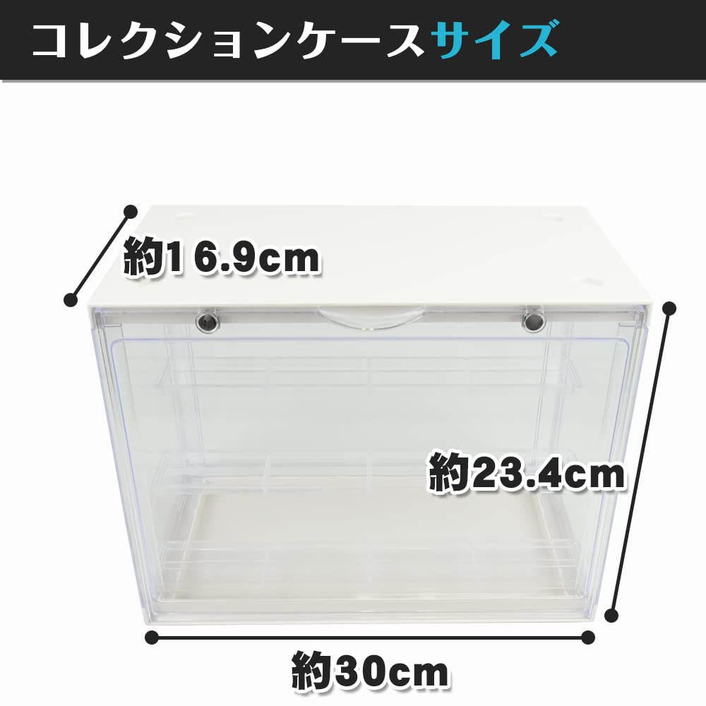 ガラスショーケース 3段 透明/黒 楽天市場】ガラスコレクションケース 3段クリア 強化ガラス