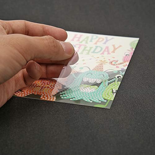 8pcs Christmas Greeting Cards DIY, 5D Diamond Painting Part Drill Special Shaped Birthday Xmas Handmade Cards with Envelope Embroidery Kits (A)