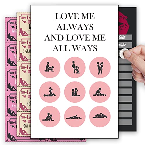 Naughty Gifts for Boyfriend, Funny Gifts for Husband, Couples Games, Couples Gifts for Men, Date Night Gifts for Him, Greeting Cards, Scratch off Cards, Love Coupons, Valentines, Birthday, Anniversary, Christmas Gifts