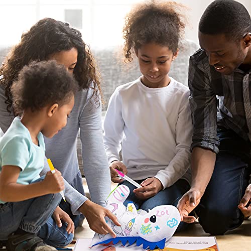 T-Rex Plush Dinosaur Coloring Book Gift Set, Arts And Crafts Soft Diy Washable Dino Doodle Doll Stuffed Animal Toy, Painting Craft Kit Toys, Play Dinosaur Gifts For Kids Boys And Girls Ages 3-5 5-7 #TOP7