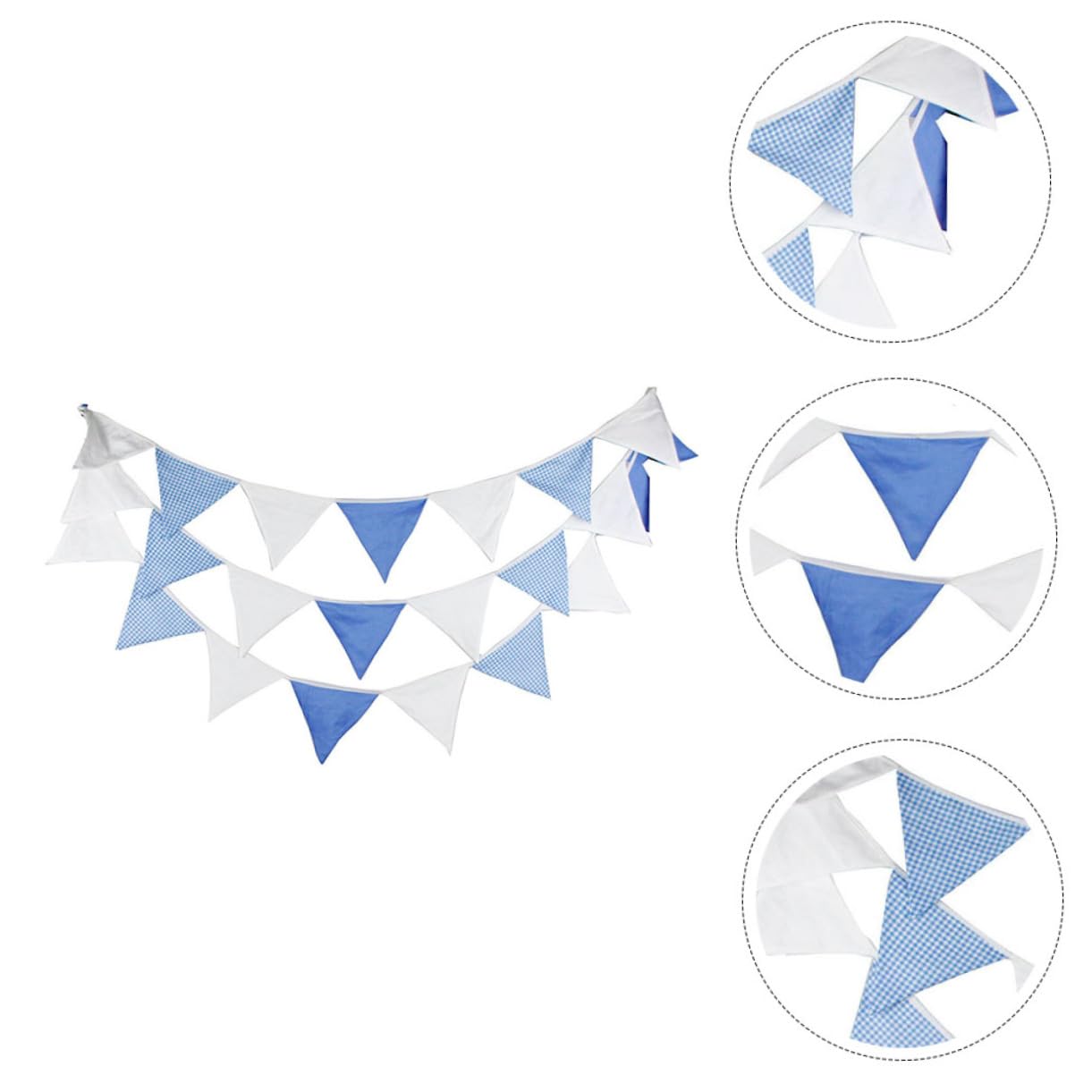 Abaodam 2pezzi Bandiera Decorativa Per Feste e Compleanni Bunting Blu Facce Per Matrimoni e Decorazioni Di Festa Per Facile Da Appendere e Riutilizzabile
