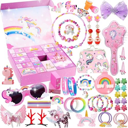 Unicorn Advent Calendar 2025 for Girls, Christmas Countdown Calendar Gifts