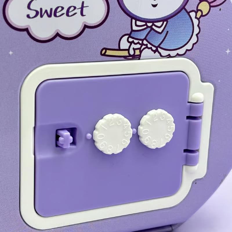 Image of Sajani Cute Cartoon Creative Portable Piggy Bank, Money Saving Box with Combination Lock, Mini Coin Bank Gifts for Boys and Girls, Best Return Gifts for Kids (Pack of 1) (Round)