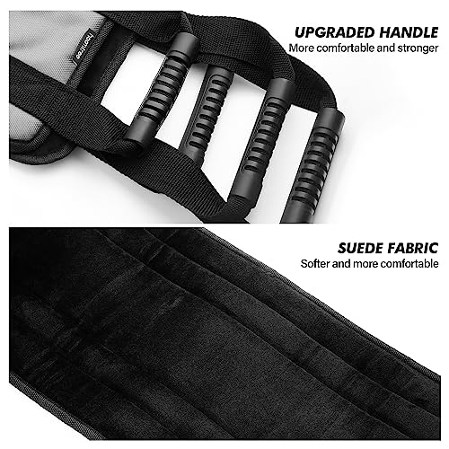Transfer Nursing Sling for Patient,49.5\'\' Non-Slip Gait Belt with Padded Handles,Gait Belts Transfer Belts for Seniors,Mobility Standing and Lifting Aid for Disabled, Elderly, Injured Pet (Grey)